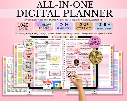 Mindora™ All-in-One Digital Planner (2026–2028)